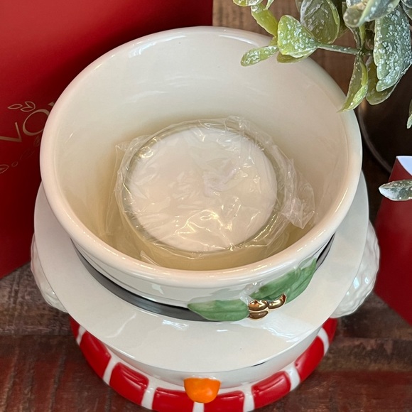 RESERVED 2 NEW Lenox SNOWMAN ☃️ FIGURAL Porcelain VOTIVES with TEA LIGHT CANDLES - Picture 3 of 12